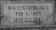 William Edgar Wilkes gravestone