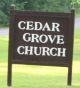 Cedar Grove Church sign