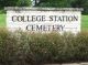 College Station Cemetery sign