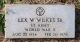 Lex W Wilkes Sr gravestone