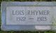 Lois Rhymer gravestone