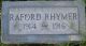 Raford Rhymer gravestone