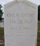 George W Greene gravestone