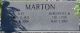 Alex and Margurette Marton gravestone