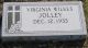 Mary Virginia Wilkes Lawson Jolley gravestone