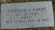 Leonard A Duren gravestone