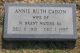 Annie Ruth Caison Waters gravestone