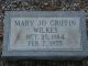 Mary Jo Griffin Wilkes gravestone